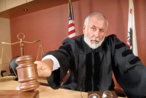 Probate Court Judge ruling with gavel