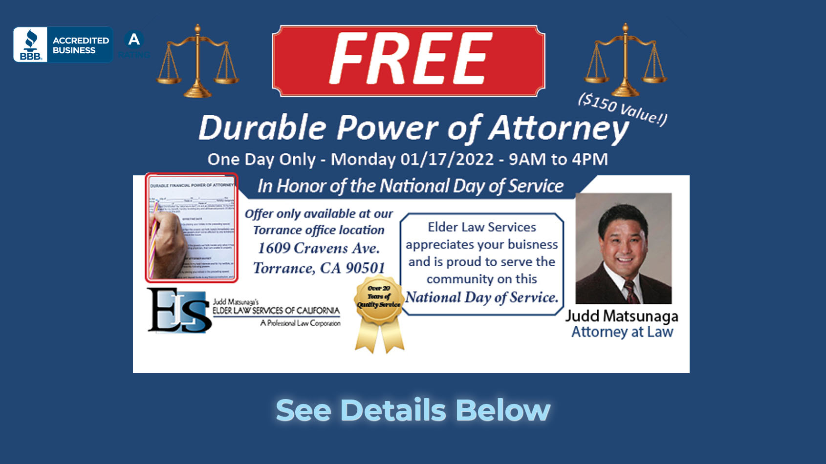 Durable Power of Attorney Offer